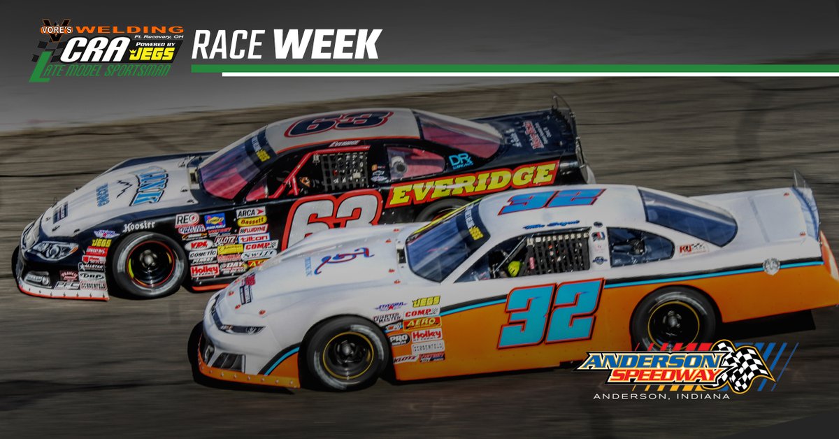 CRAracing's tweet image. It's race week once again for the Vore's Welding CRA Late Model Sportsman. Saturday, the Madison County 200 features a $5,000 payday for the driver who masters Anderson Speedway.

#CRARacing | CRA-Racing.com