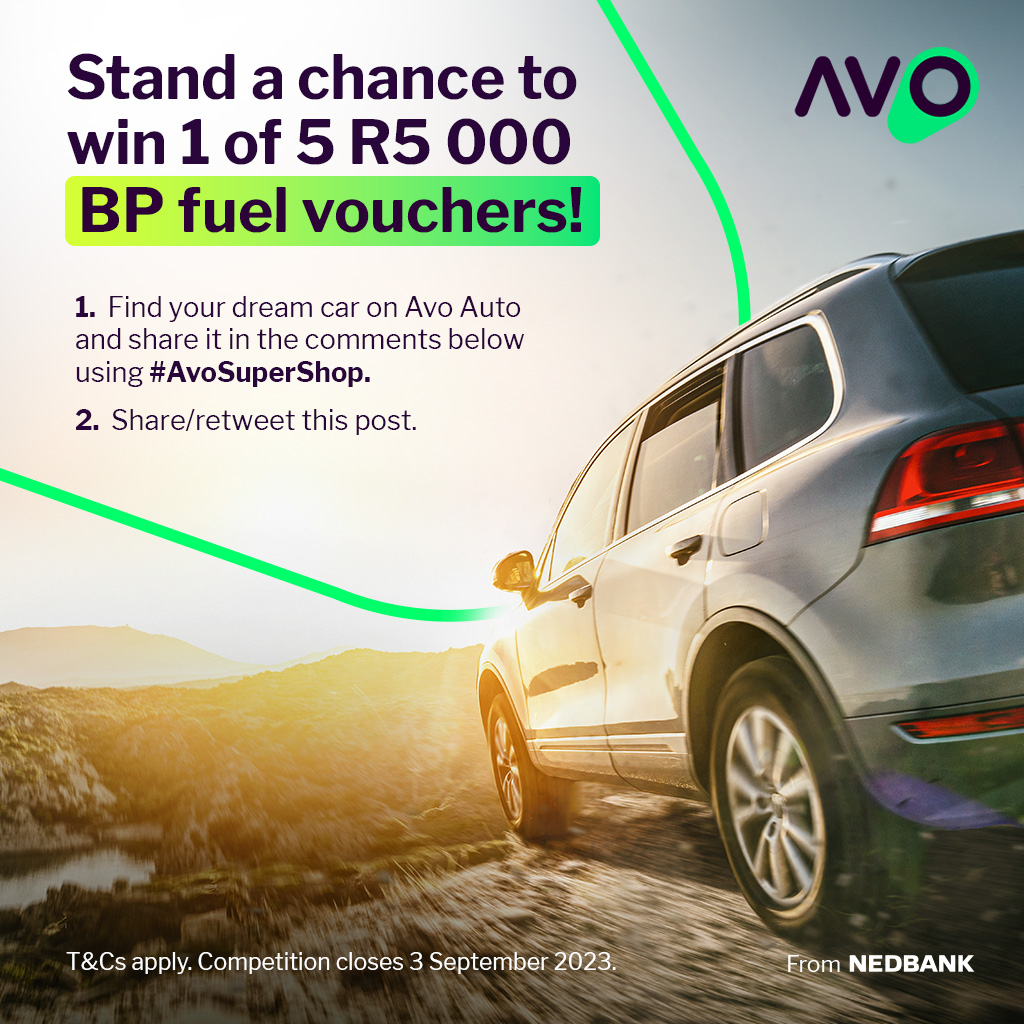Win 1 of 5 BP fuel vouchers worth R5000! 🚙
To enter, find your dream car on Avo Auto, comment below with the link to the car using #AvoSuperShop and retweet this post!

Visit Avo Auto: bddy.me/43PRjMw
Competition closes 3 September 2023.

T&amp;Cs apply.
#AvoAuto 🥑