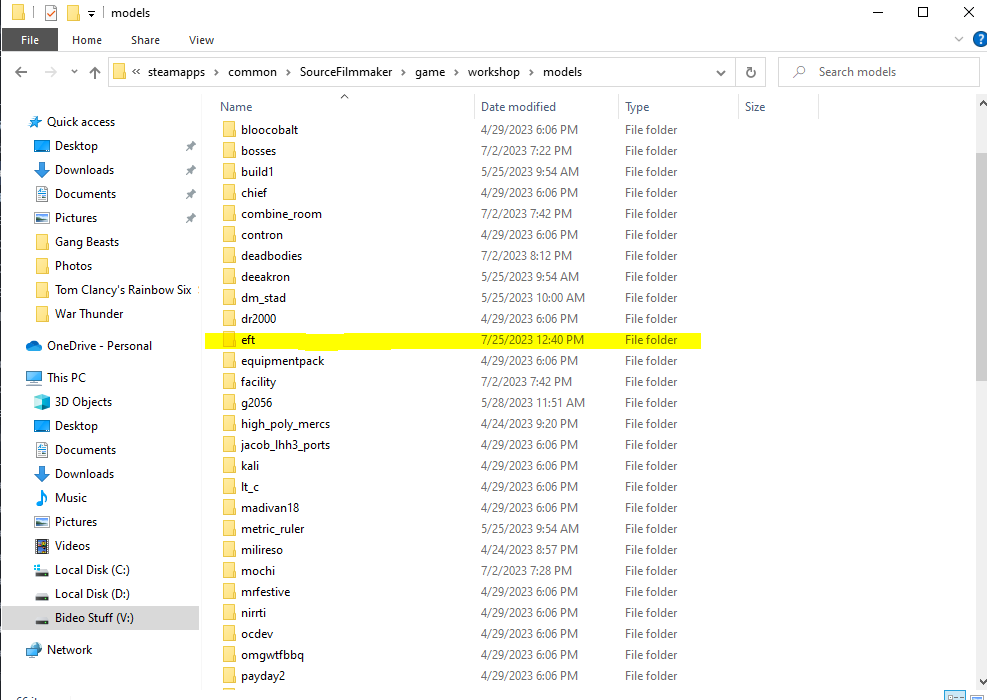 RedOktoberYT's tweet photo. Hey sfm community! I'm new and I need help. I got models from a drive, but one small problem. I put the materials in materials and models into models. but the materials won't load onto the models. ( highlighted files are the ones I'm having problems with. pls help me. #sfm https://t.co/CBEPdR8c3F