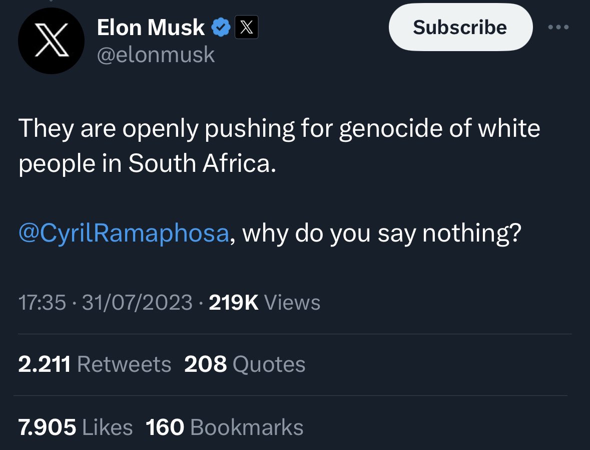 Elon is waking up.