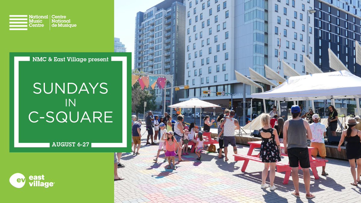 National Music Centre | Centre National de Musique (@nmc_canada) on Twitter photo 🚨 FREE CONCERT ALERT! 🚨 Sundays in C-Square returns to <a href="/EastVillageYYC/">East Village</a>, from August 6-27! We’ve got another excellent lineup of local talent planned for the free summer concert series. 😎
Find the lineup and more: tinyurl.com/6t4v2bzv 🚨 FREE CONCERT ALERT! 🚨 Sundays in C-Square returns to <a href="/EastVillageYYC/">East Village</a>, from August 6-27! We’ve got another excellent lineup of local talent planned for the free summer concert series. 😎
Find the lineup and more: tinyurl.com/6t4v2bzv