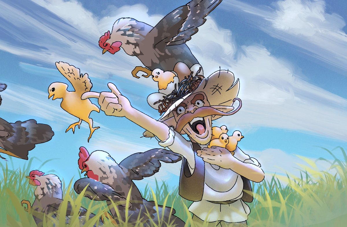 In prepping for a new dnd campaign I keep coming back to my fav lil chicken farmer. One day I'll play him.