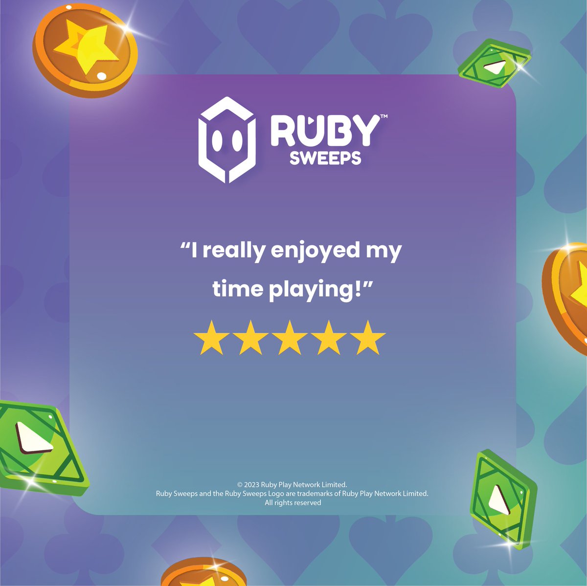 RubySweeps's tweet image. Another 5 ⭐️ experience! 

#SpinWinRepeat