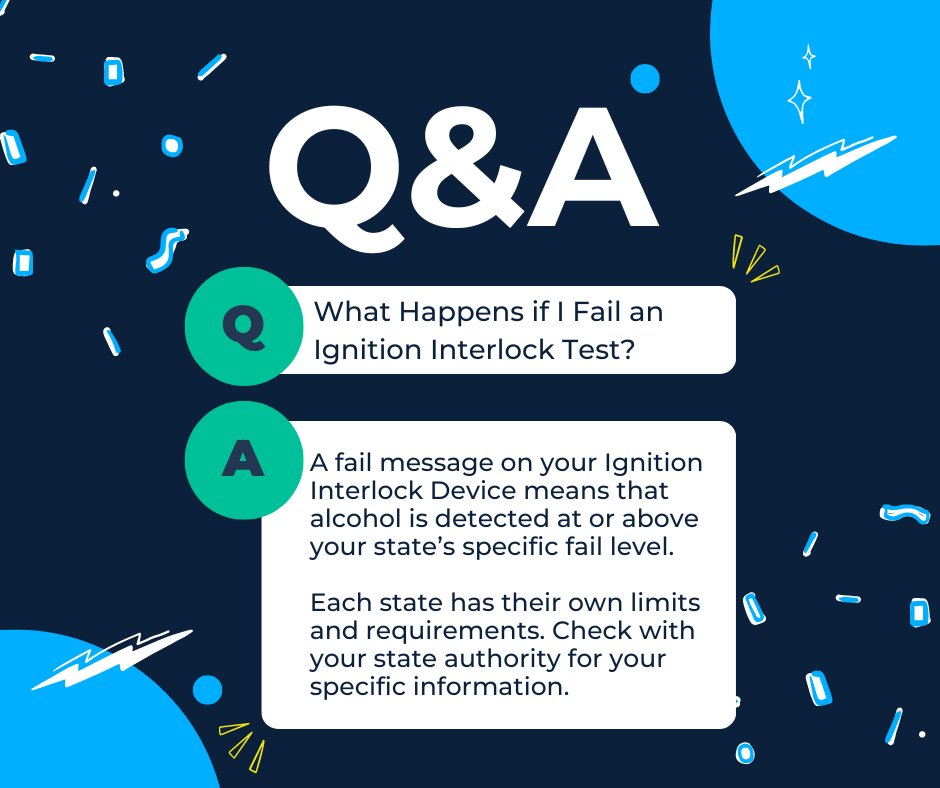SmartStartUSA's tweet image. 🔒 What happens if I fail an Ignition Interlock test?
If you get a &quot;fail&quot; message on your IID, alcohol has been detected at or above your state&apos;s fail level. Each state has specific limits. Check our state laws page to learn more: bit.ly/45rgTsL
#IID #SmartStartInc
