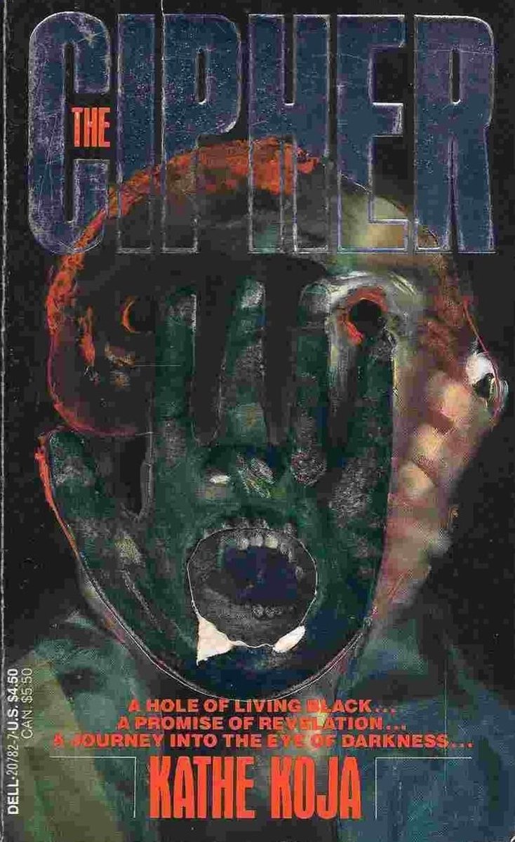 MeerkatPress's tweet image. Love this post on various Cover art for Kathe Koja's horror classic #TheCipher and the comments say it all:

- I think about this book so much
- I highly recommend it
- if you can deal with a narrator who is a depressed asshole

smpl.is/7irtn

#horror