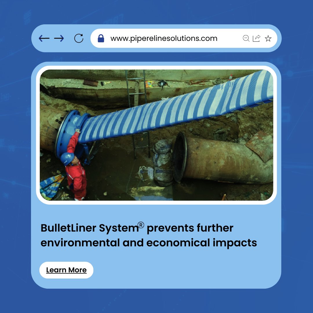 The BulletLiner System® is an innovative technology for the trenchless rehabilitation of pressure pipelines. If you want to learn more visit our website.

#bulletlinersystem #bulletliner #trenchless #trenchlesstechnology #rehabilitation #reline #pipereline #piperelinesolutions