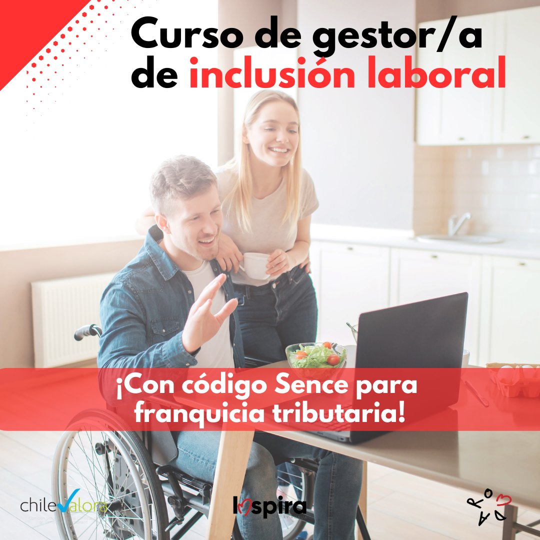 El Próximo viernes 4 de agosto comienza nuestro curso de gestor/a de inclusión laboral. ¡No pierdas esta fantástica oportunidad y capacítate con nosotros/as. ¡Inscríbete aquí! 👉forms.gle/xC4Wcntc1yBNXs…

#diversityandinclusion #rrhh #recursoshumanos #gestiondepersonas #inclusion