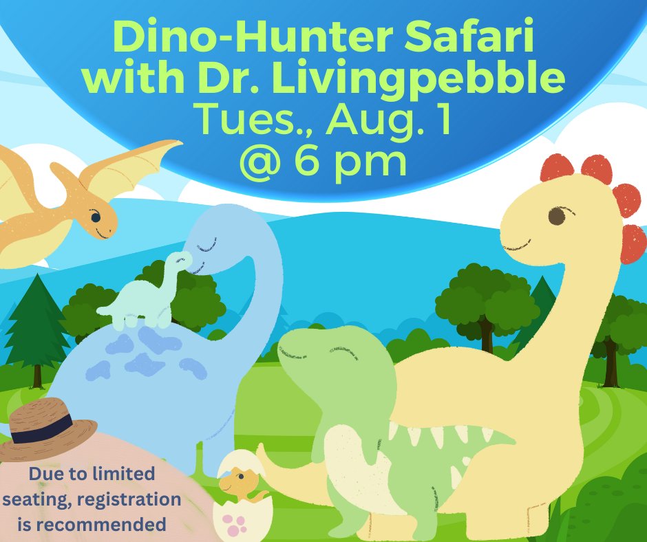 CohoesLibrary's tweet photo. Don't miss this last program for as part of Summer Reading. There's nothing like going on a safari, so feel free to dress up for adventure. Due to space limitations, register at https://t.co/gsOYdxcynh. https://t.co/G84YXhhWl2