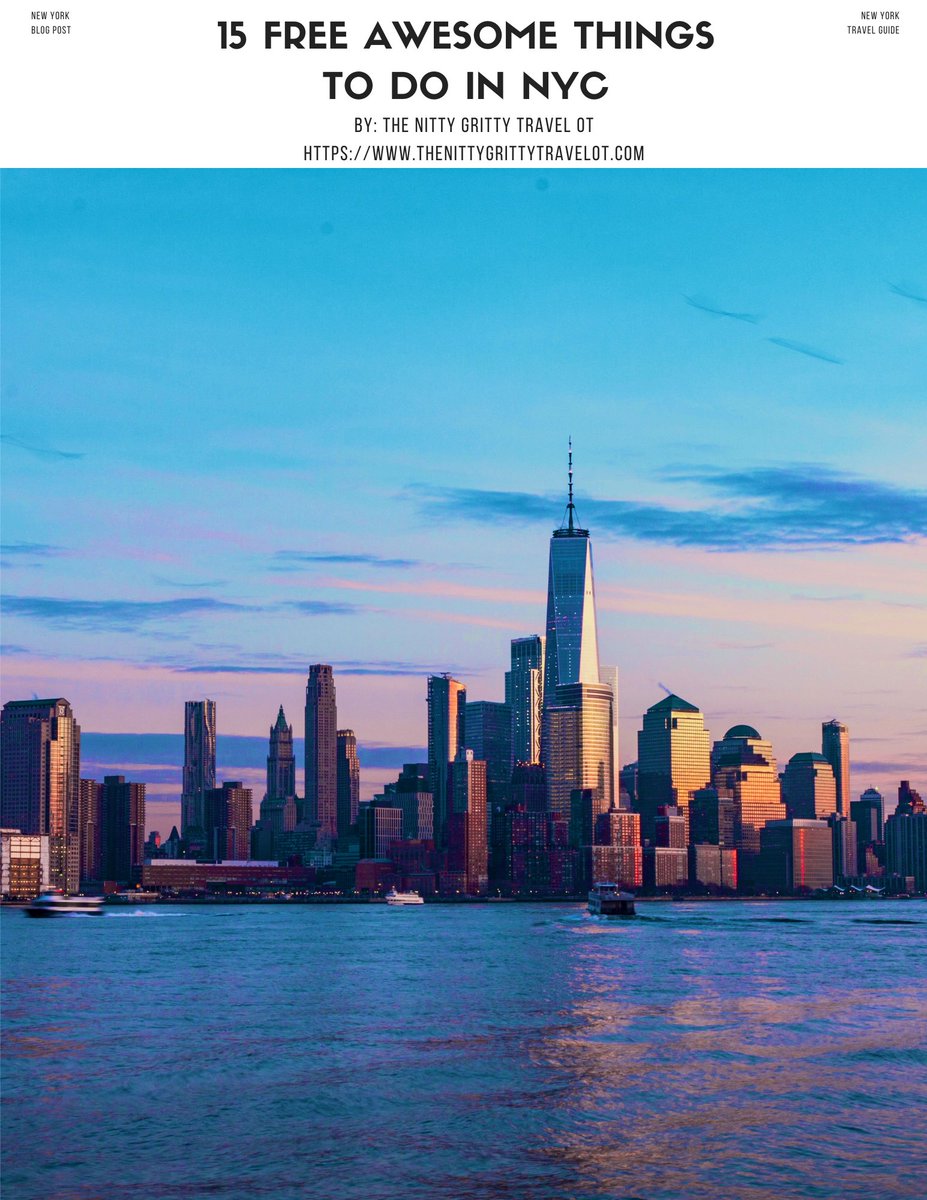 15 𝓕𝓻𝓮𝓮 𝓐𝔀𝓮𝓼𝓸𝓶𝓮 𝓣𝓱𝓲𝓷𝓰𝓼 𝓽𝓸 𝓓𝓸 𝓲𝓷 𝓝𝓨𝓒
Summer is a great time to visit NYC, oh who am I kidding? ANYTIME is a great time to visit this iconic city. Learn from a local some of the best spots to visit that’s FREE! thenittygrittytravelot.com/15-free-awesom… #bloggerstribe #nyc