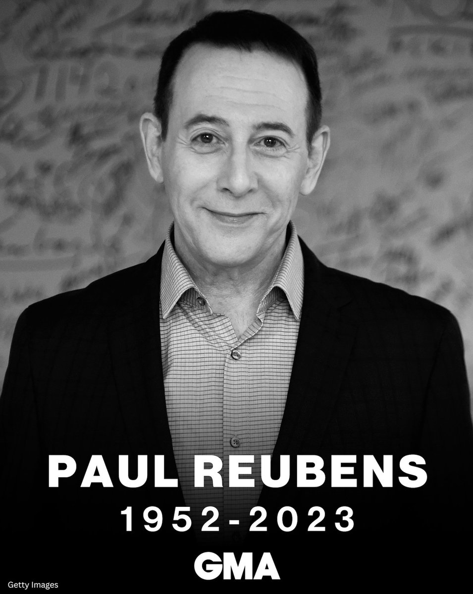 BREAKING: Actor Paul Reubens, best known for portraying character Pee-wee Herman, has died. He was 70. goodmorningamerica.com/news/story/pee…