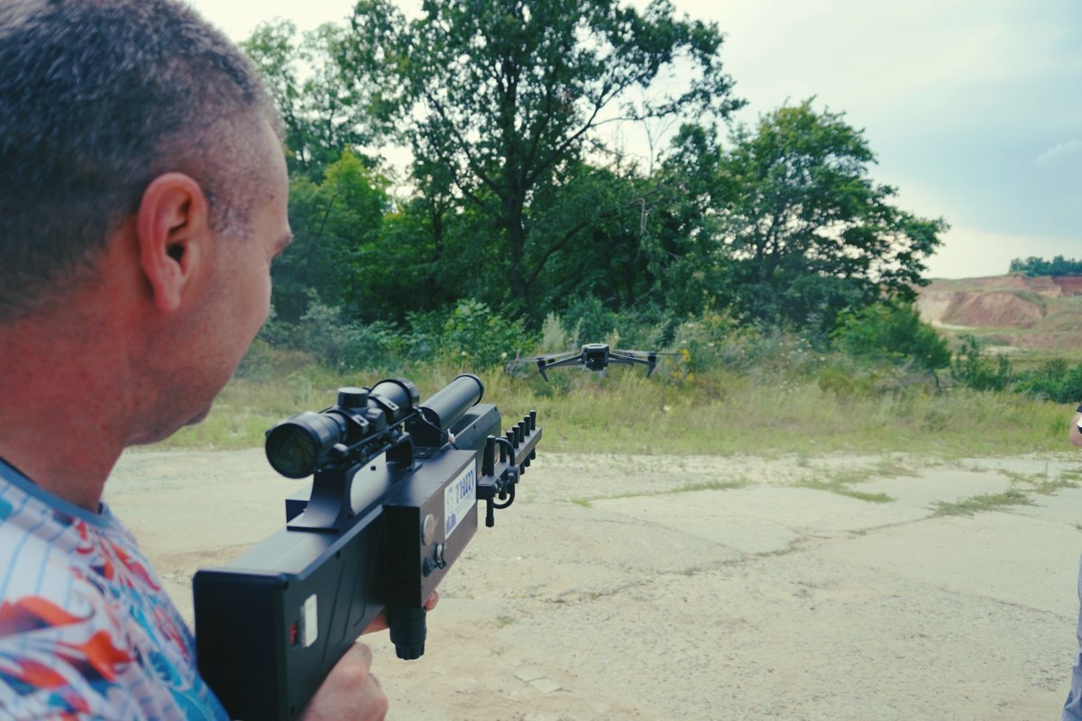 Hello. So, we need your help. These thingy here is a Ukrainian made anti-drone gun that blocks the signal and makes the drone impossible to operate. The price for each is about $2100. My goal is to buy at least 2 more for our soldiers, so they can test and improve it more, and