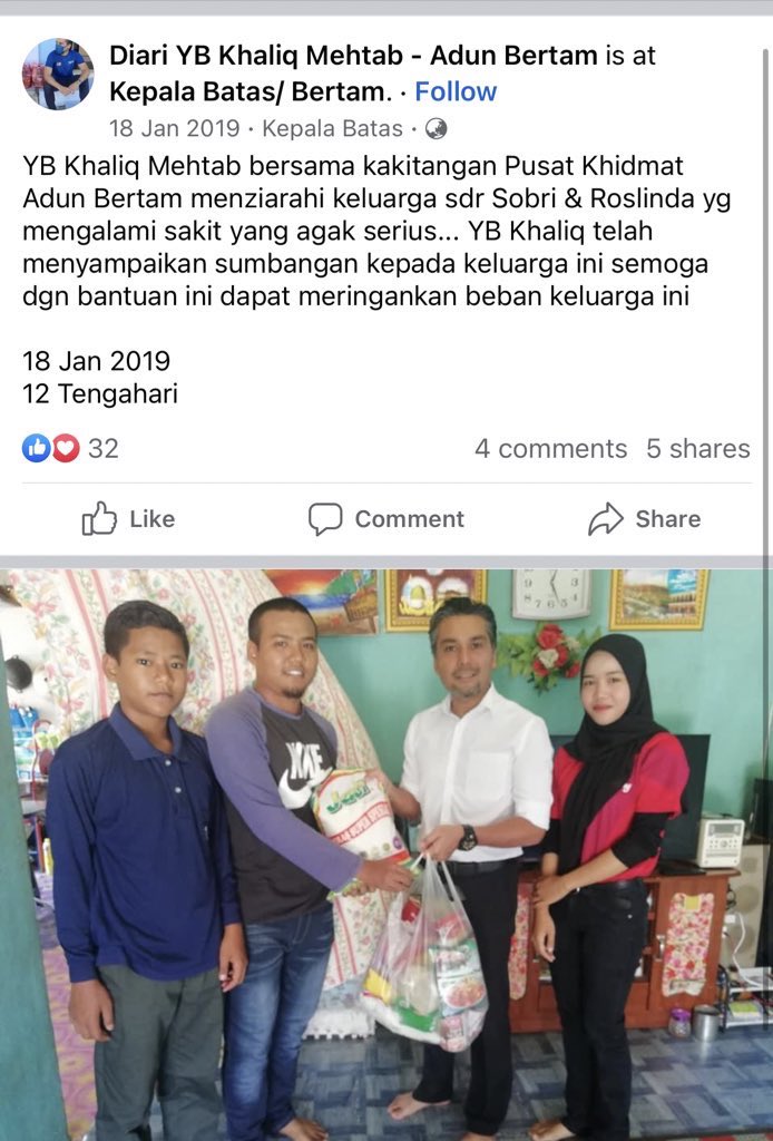 azraarisha's tweet photo. Org tu dari sblum menang ADUN Bertam, Kepala Batas lagi dah rajin turun padang buat kerja. Dia juga peguam

Hari2 dia post dekat FB dia. Penduduk Bertam pun tau la dia punya kerja. Cuma tak viral la plak dekat twitter.🤧

Jemput follow fb dia, nanti kata dia tak buat kerja plak https://t.co/4I6EUtjAnu