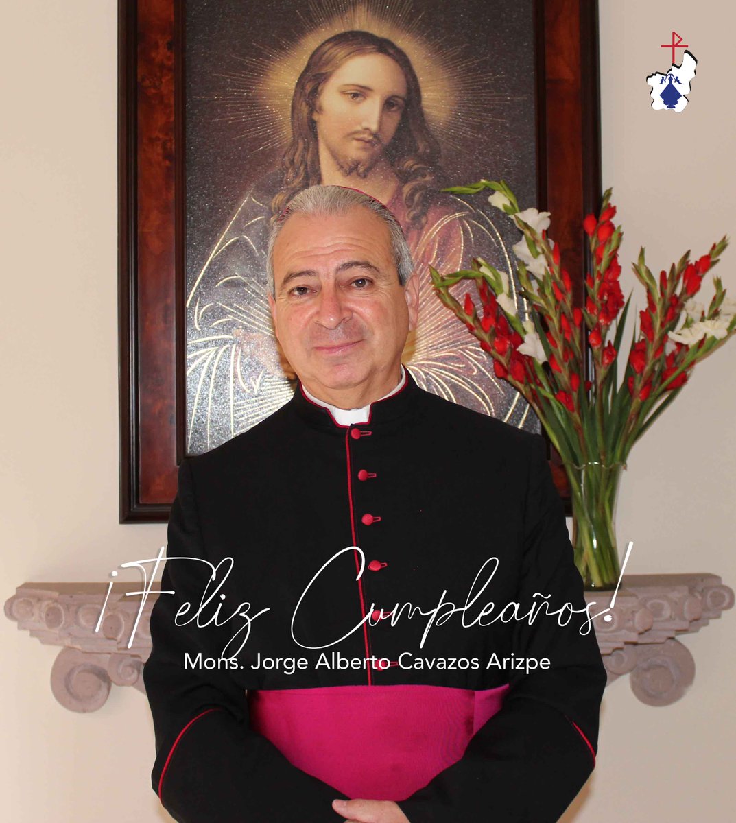 DiocesisSanJuan's tweet photo. La Diócesis de San Juan de los Lagos se alegra y eleva oraciones de acción de gracias a Dios por el don de la vida que ha concedido a Mons. Jorge Alberto Cavazos Arizpe, Arzobispo de San Luis Potosí y Administrador Apostólico de nuestra Diócesis.
¡Felicidades! @Monscavazos https://t.co/Im0hZQpbpa