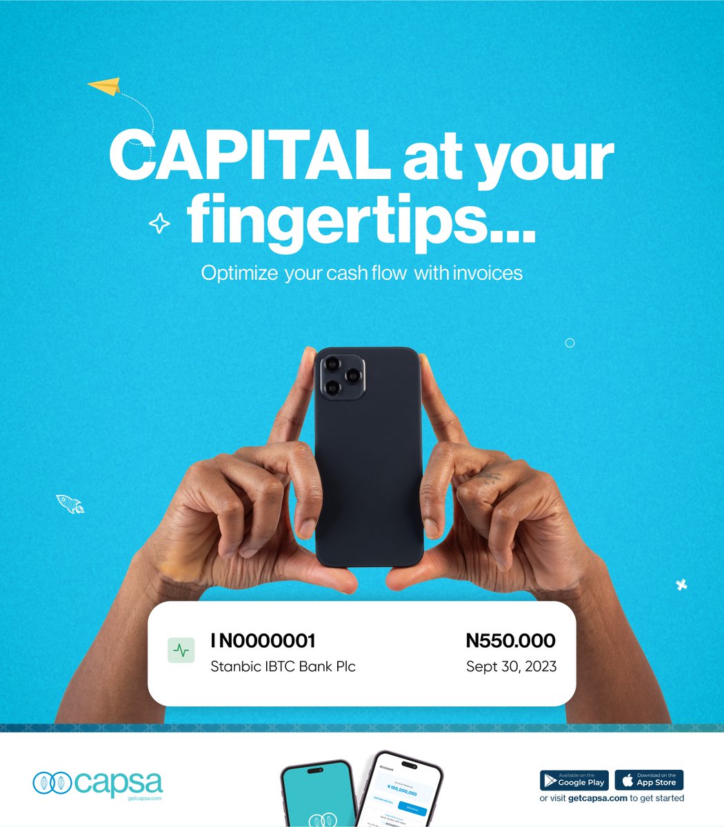 GetCapsa's tweet photo. 💼💰 Streamline your business finances like a pro! 💼💸 With our invoicing tools, managing cash flow has never been easier. Let's get your business going on a smooth sail!🚀 

#OptimizeCashFlow #InvoicingMagic https://t.co/SRekuwM1Mi
