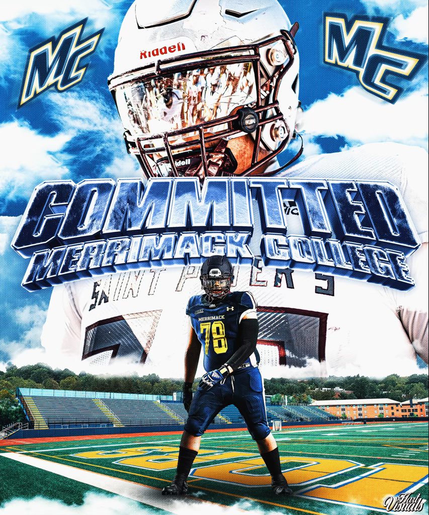 After a great visit and conversation with <a href="/CoachDanCurran/">Dan Curran</a>, i’m beyond excited to announce my commitment to Merrimack College! <a href="/CoachGennettiMC/">Mike Gennetti</a> <a href="/CoachRichHansen/">Rich Hansen 🏴‍☠️</a> <a href="/P2_Bar/">David Pinto</a> <a href="/joeRteacher/">Joe Rotondi</a> <a href="/CoachOFlaherty/">Ryan O'Flaherty</a> <a href="/SeanBarowski_/">Sean Barowski Jr</a> <a href="/the_proedge/">Pro E.D.G.E.</a> <a href="/SPPFootball/">St. Peter's Football 🏴‍☠️</a>