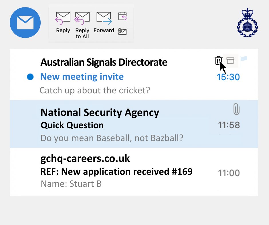 Might have to decline this one, thank you though <a href="/ASDGovAu/">Australian Signals Directorate</a> 🤝 😜 

🏏 #Ashes