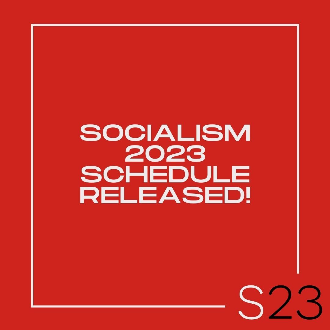 socialismconf's tweet image. The schedule for Socialism 2023 is now up on our website!

Check it out and share it with your comrades, co-workers and friends:
socialismconference.org/2023-schedule/