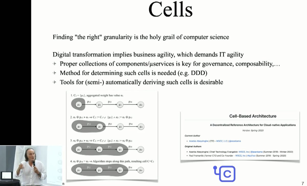 asankama's tweet image. Finding &quot;the right&quot; granularity is the holy grail of computer science - @FrankLeymann #cellbasedarchitecture #cba @pzfreo @wso2 @ChoreoDev github.com/wso2/reference…