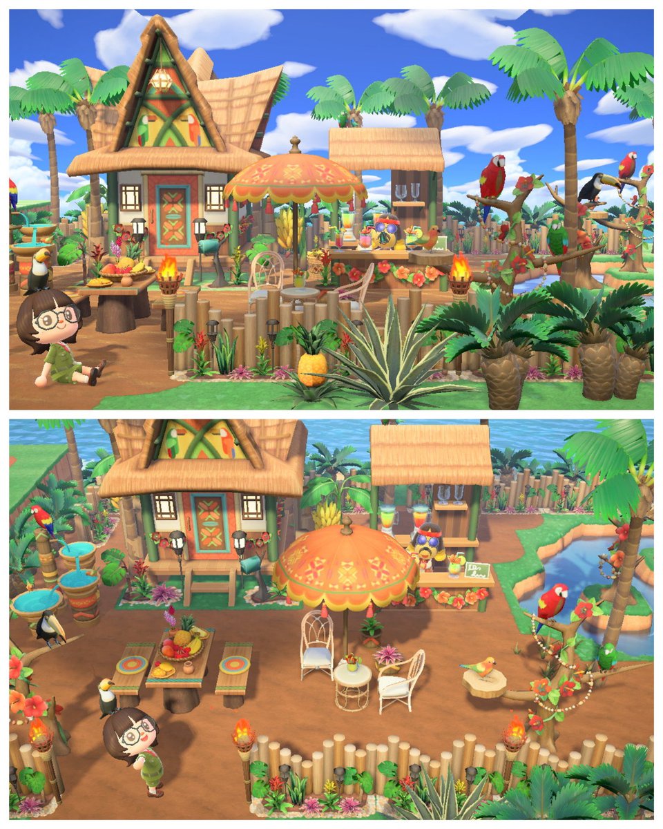 ACNHNews's tweet photo. 🏝️ Un.e fan a modifié son jeu de sorte à intégrer un set jungle !
(@viewii) https://t.co/AYtaZzWEb1