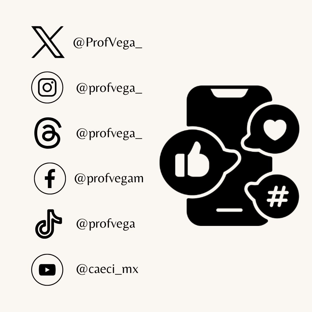 ProfVega_'s tweet photo. #Sigueme en las diferentes #RedesSociales 👍🏻❤️ https://t.co/lYbVDowwd0