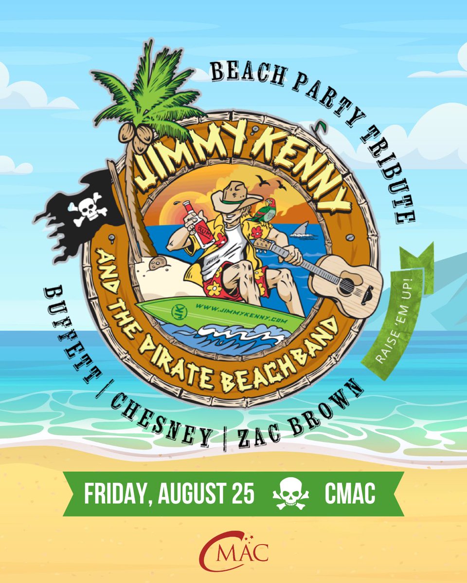 jimmykennyband's tweet photo. 🔥📣 #NEWYORK - JUST ANNOUNCED: CMAC Amphitheater. Fri. Aug. 25th, 2023 | @cmacevents 

🎟️ TIX ON SALE👉 https://t.co/7P8zGOrl3X 
$25 Pavilion Reserved
$10 All-In Lawn

#CMAC #tribute #kennychesney #zacbrownband #jimmybuffett #countrymusic #noshoesnation #margaritaville #zamily https://t.co/YmpNRwikwc