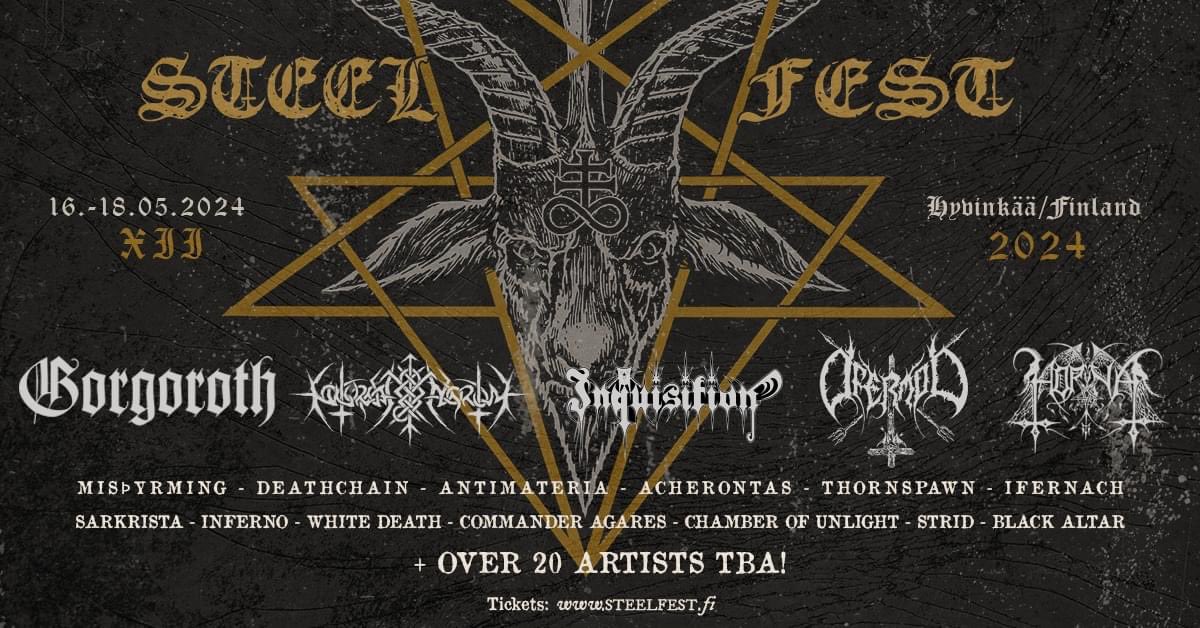 They obviously got a bit dizzy with the lack of fash on last year’s bill.  Better go all out plus pedo power for this one

But on the other hand, there’s still no albums like that Antimateria one.