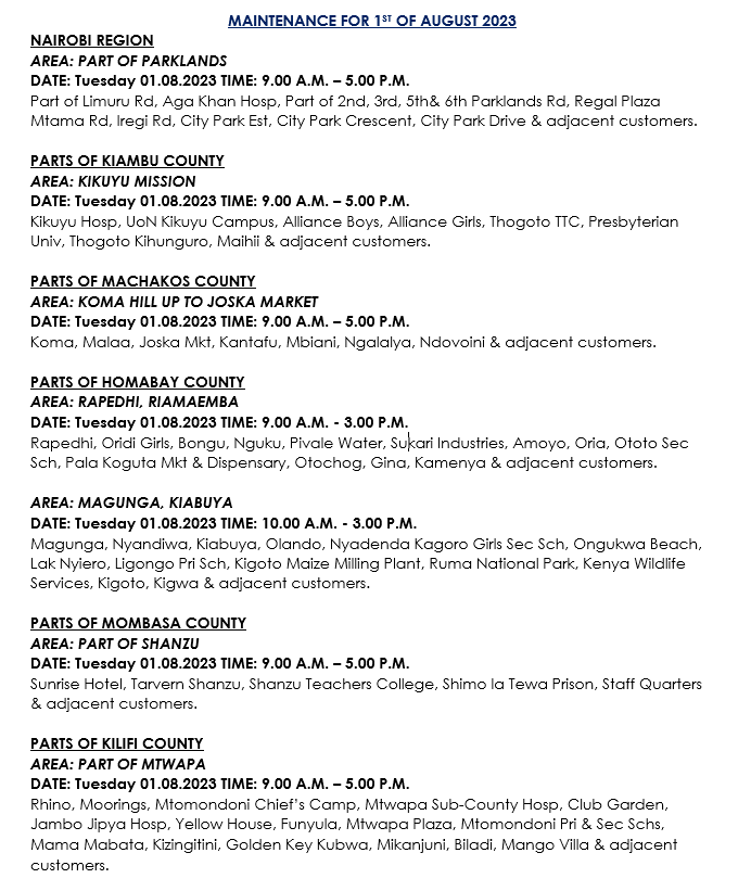 Kenya Power tweet media