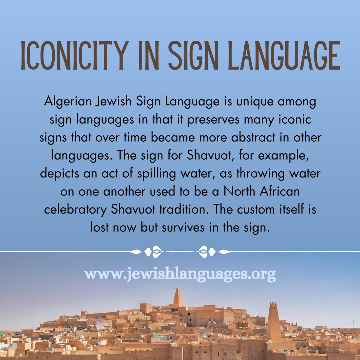 JewishLanguages's tweet photo. Know any particularly iconic signs in any sign languages? Share with us in the comments, and check out our newest language page at https://t.co/sck9gB4hU4.
#JewishLanguages #SignLanguages #Shavuot 
@hucjir https://t.co/MpztwLCmUB