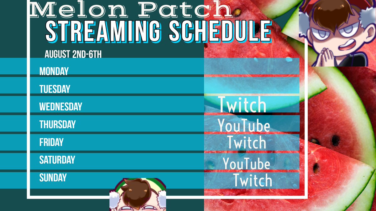 MushanASMR's tweet photo. My Twitch and YouTube Stream schedule is up. I hope to see you all starting Wednesday night on Twitch be sure to follow and subscribe to get notified when I go live!
Twitch
https://t.co/begtxG5Y8i
YouTube
https://t.co/amZAQbRn3F
#melonpatch #gamer #streamer https://t.co/wBK0yW7EDd