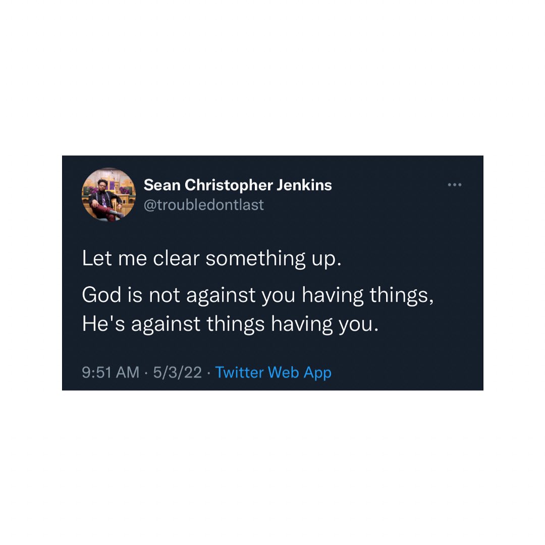 troubledontlast's tweet photo. God won't bless you with an idol. #godcomesfirst
Never hold on to anything tighter than you're holding on to God. #godaboveall
Anything you're starting, a business, a relationship, a job, etc., be careful because if you're doing it for yourself to be….
https://t.co/iKba4vDPjG https://t.co/9AkJeF9k77