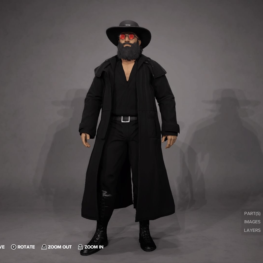 DarkMortimer's tweet photo. #WIP The Preacher 
#TwistedMetal #WWE2K23 #HolyMen #GodsandGoddess https://t.co/TBLR1ULudv