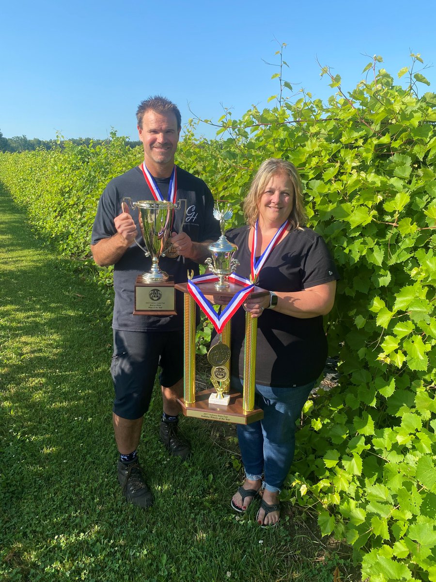 CH_Winery's tweet photo. We are honored to announce we are the 2023 WINEY OF THE YEAR and won WINE OF THE YEAR at the Indiana State Fair Wine &amp; Spirits Competition.  We entered 42 wines and took home 42 medals! A complete list of the awards can be found online at: 
https://t.co/2s5XmzB42e https://t.co/M94JWD84Nz