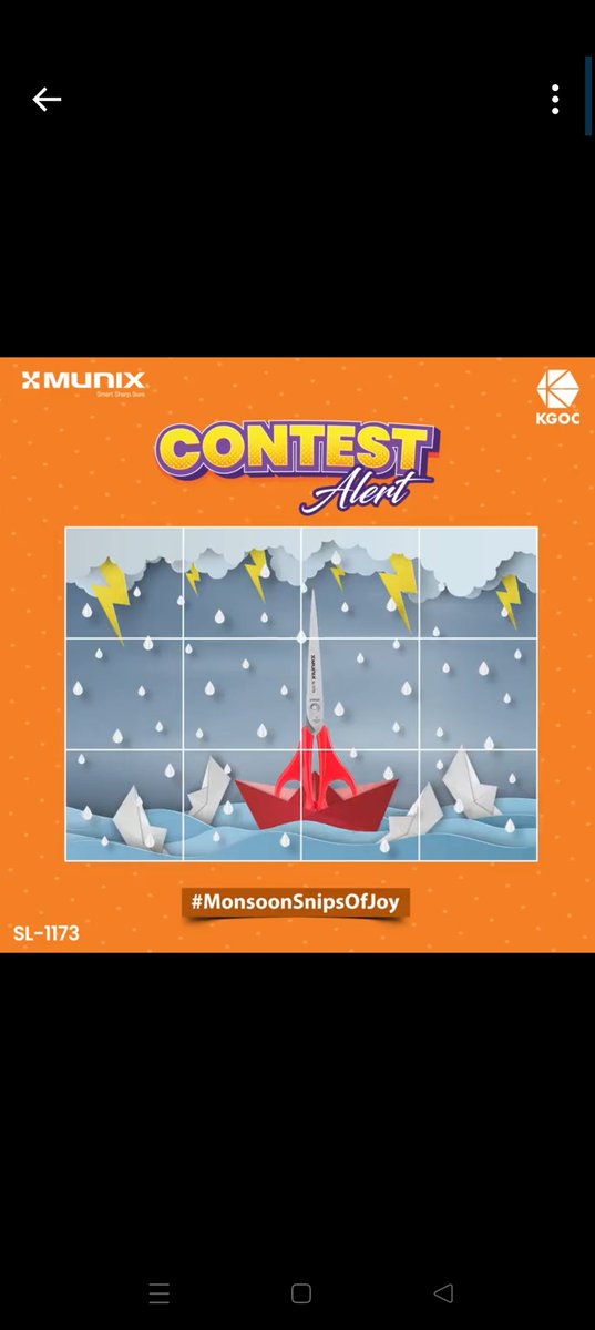 @MunixKGOC Here's my perfect screenshot😊

#MonsoonSnipsOfJoy
#ContestAlert #PuzzleChallenge #SolveAndWin #PuzzleFun #MunixContest #Contest2023 Thank you team @MunixKGOC  for this wonderful opportunity🤩

Join🫰😍
@manikumar4144
@Ranjank1706
@SJ_0016
@_Gopal29
@Shailes31441206
@gourav247