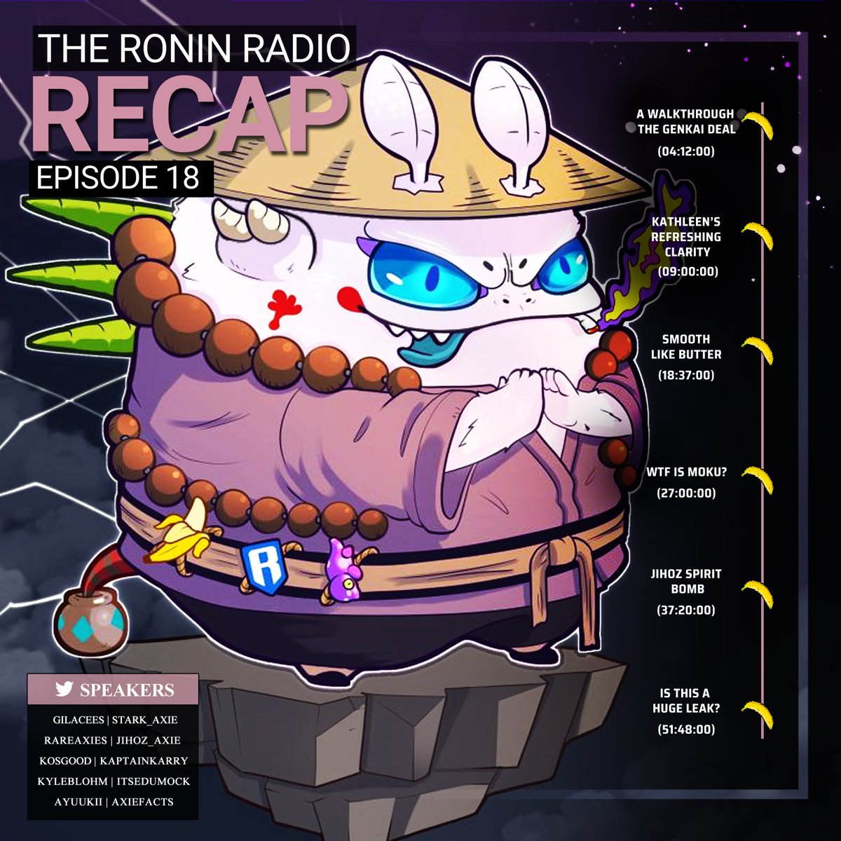 @TheRoninRadio Recap A huge week on the @Ronin_Network @CyberKongz Genkai mint was buttery smooth, and the secondary market has initiated a climb in unique holder #'s If you haven't already, tune in to the latest show pinned 📌on our Profile. KosGod alpha confirmed.