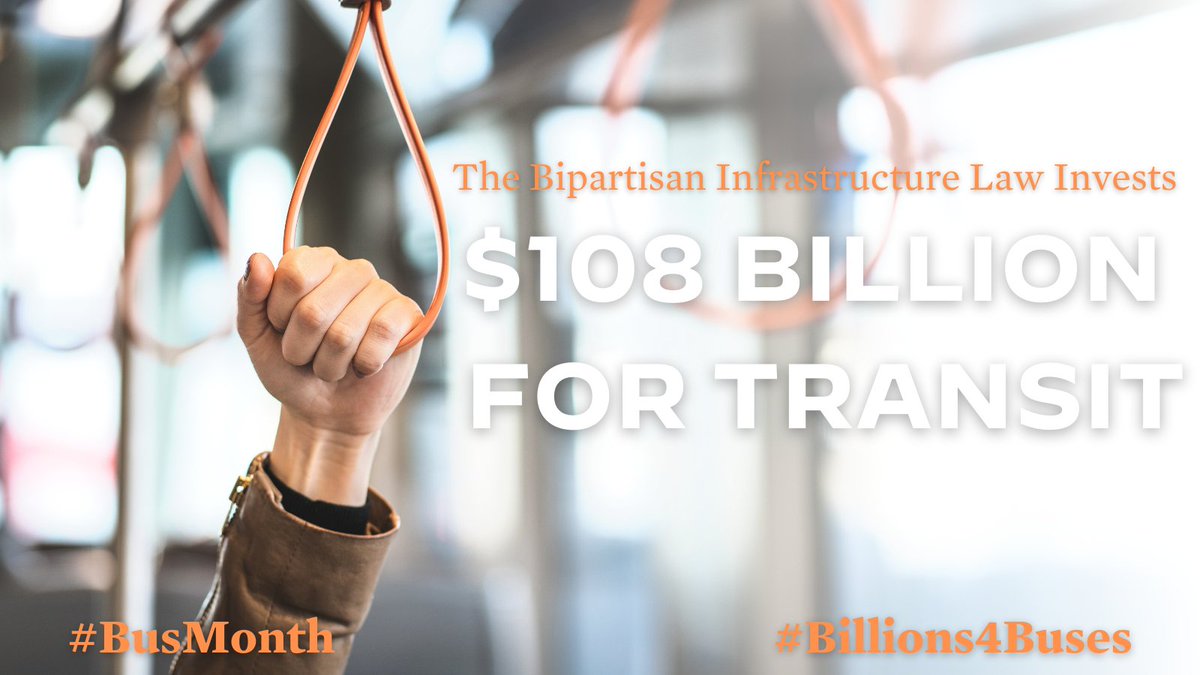 America’s transit agencies support more than 400,000 good-paying jobs.

This #BusMonth, I’m proud to have voted for the Bipartisan Infrastructure Law to invest in local transit systems like <a href="/RealGHTransit/">Grays Harbor Transit</a> and improve transit reliability for rural Washingtonians.