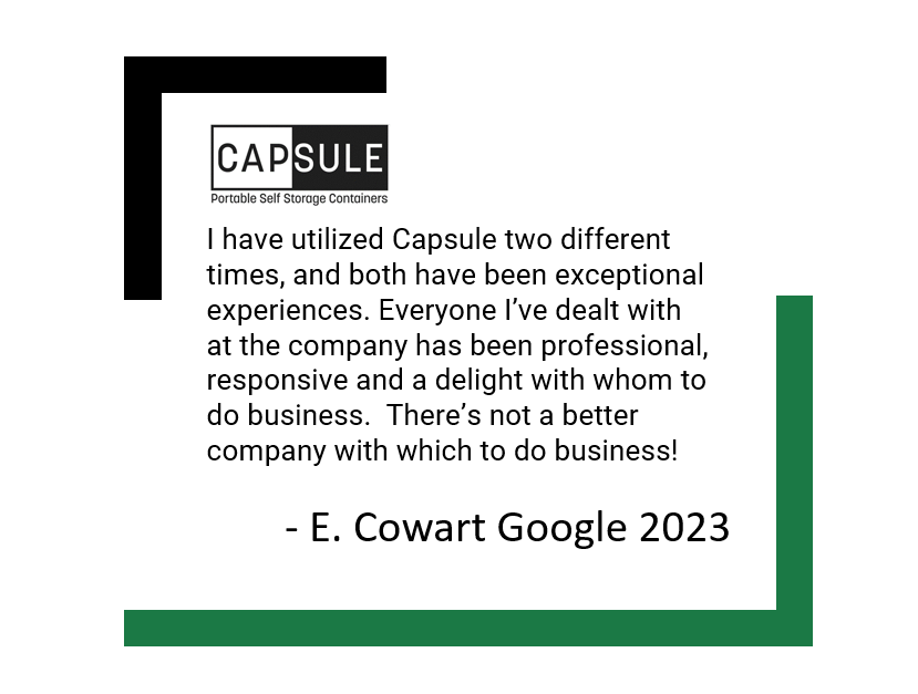 DFWCapsule's tweet image. ⭐️⭐️⭐️⭐️⭐️
Capsule is proud to have been consistently providing 5 star service for over 5 years and we don’t plan to stop anytime soon.
⭐️⭐️⭐️⭐️⭐️
#portablestorage #dfwmovers #stormdamage #remodeling #staging #movingcontainers