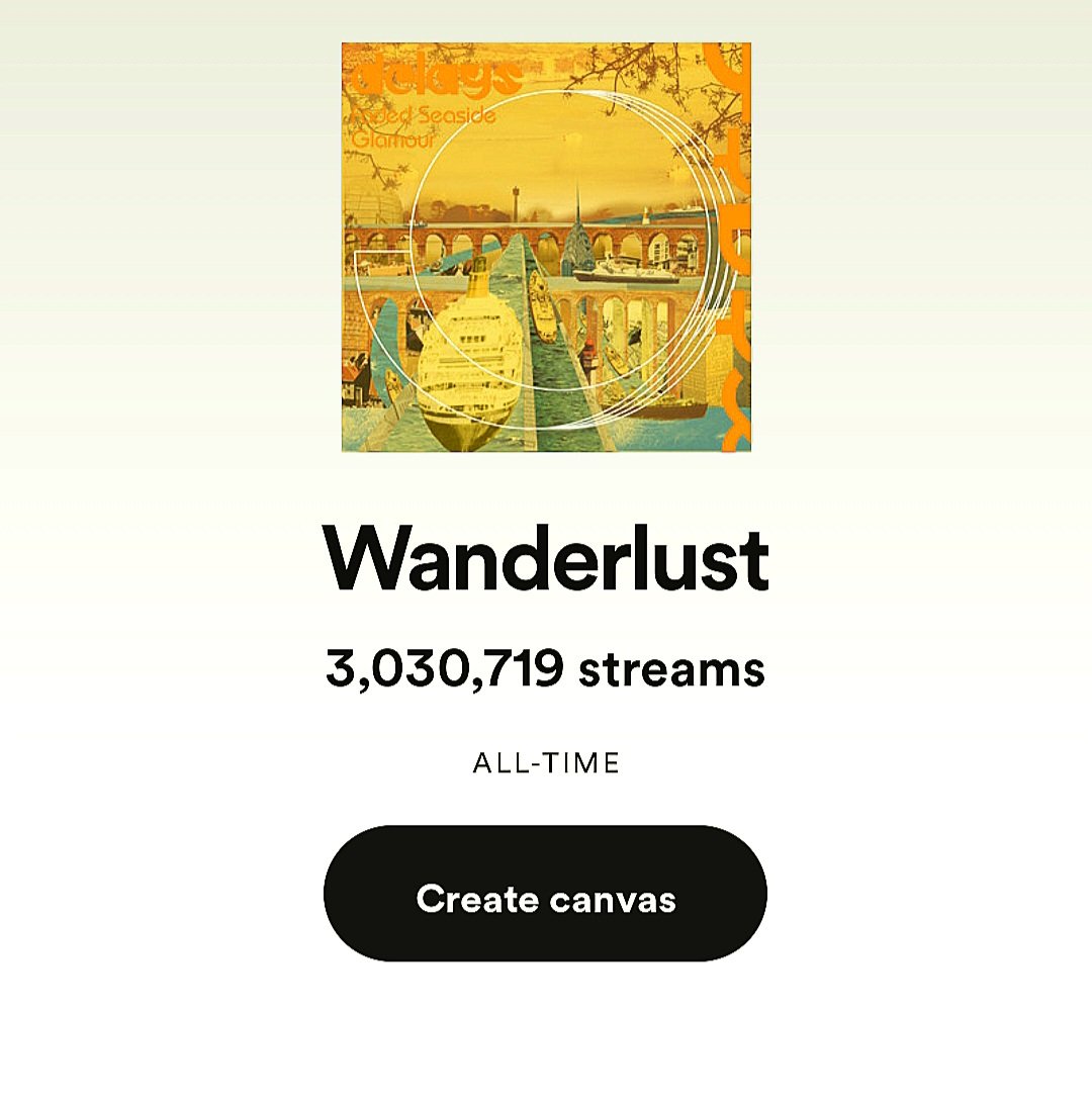 A couple of days ago Wanderlust hit over 3 million streams... To know that the first song I ever wrote with Greg is still resonating and breathing through your speakers, is about as wonderful a thing as we could have ever hoped for... Thank you for taking us on your adventures x