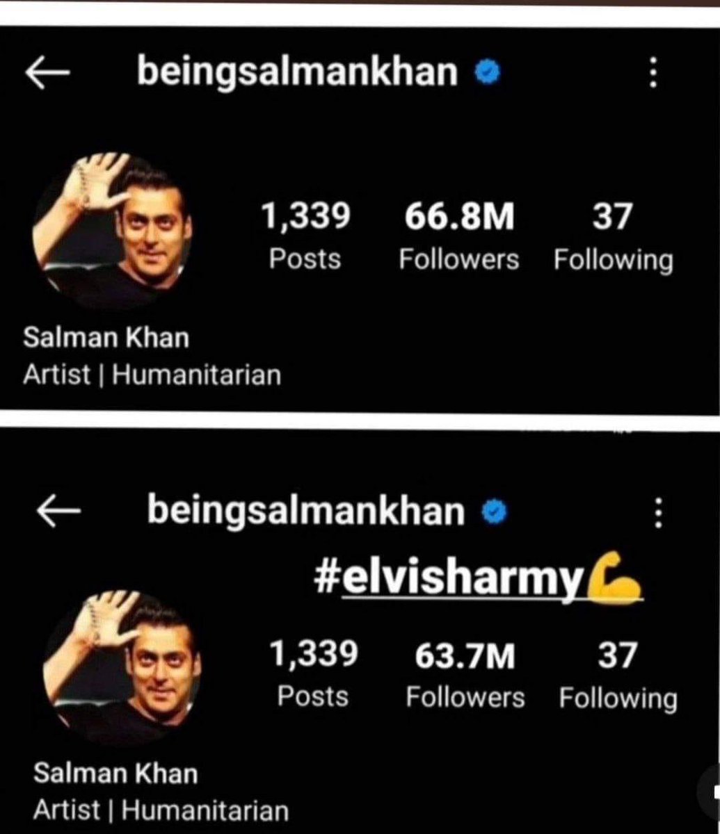 AlsoBajwa's tweet photo. Bhai koi yeh Social Media ki Army ko batao ki Salman Khan koi social media influencer thodi hai ki usko 3M followers kamm hone se kaam milna band ho jayega ya paisa kamm milega. Uski rozi roti tumhare Social Media Guru ki tarah YouTube se nahi chalti Baba , Salman Khan brand hai https://t.co/sMxKdLhHe2