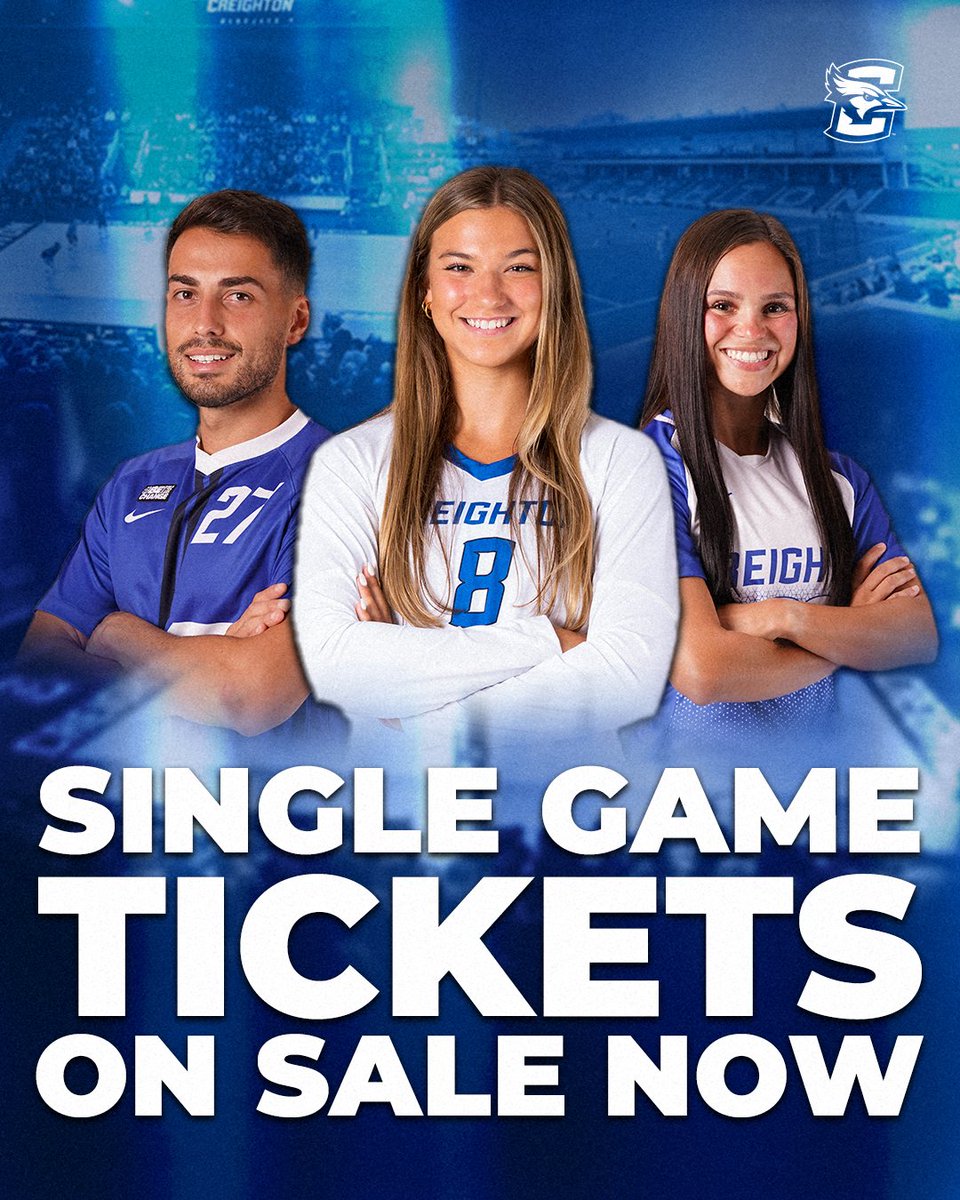 SINGLE GAME TICKETS ON SALE NOW 🔵⚪️
Don't miss out! 
#GoJays // GoCreighton.com/buy