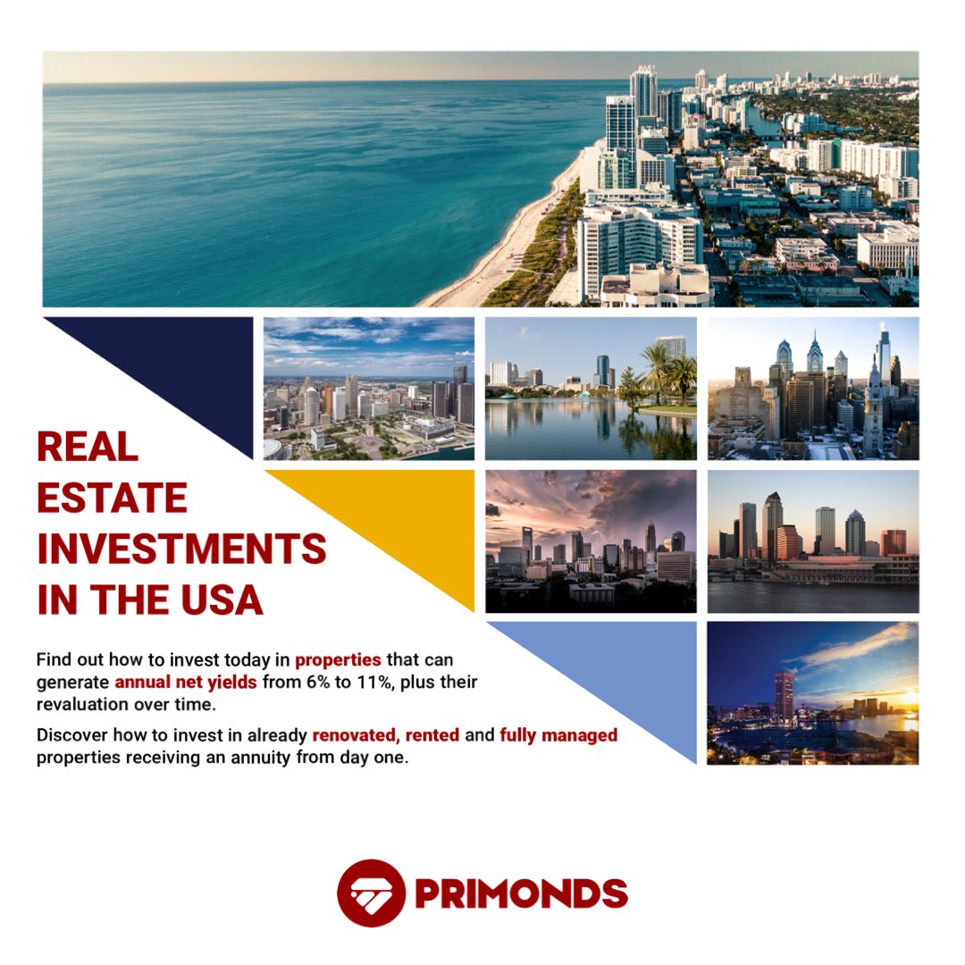 Primonds's tweet photo. Check out properties for investment in Florida, Pennsylvania and Michigan.  Prices start at $ 91,000.00. 

For more information visit https://t.co/kU1lw59Sqk

#InvestInUSA #Investment #RealEstate #housingmarket https://t.co/HvitD5f0B7