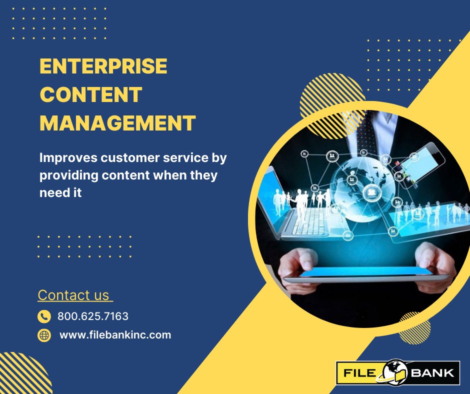 FileBankInc's tweet image. #FileBankINC #ECM indexes and stores your data for easy access. Find out more at filebankinc.com