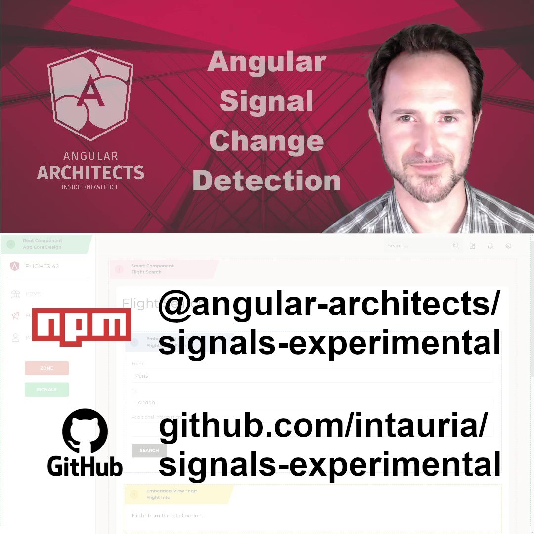 Now you can try out experimental @angular #Signals #ChangeDetection on your own! 🅰️📡

📦 npmjs.com/package/@angul…
💻 github.com/intauria/signa…
🌐 intauria.com/angular-archit…