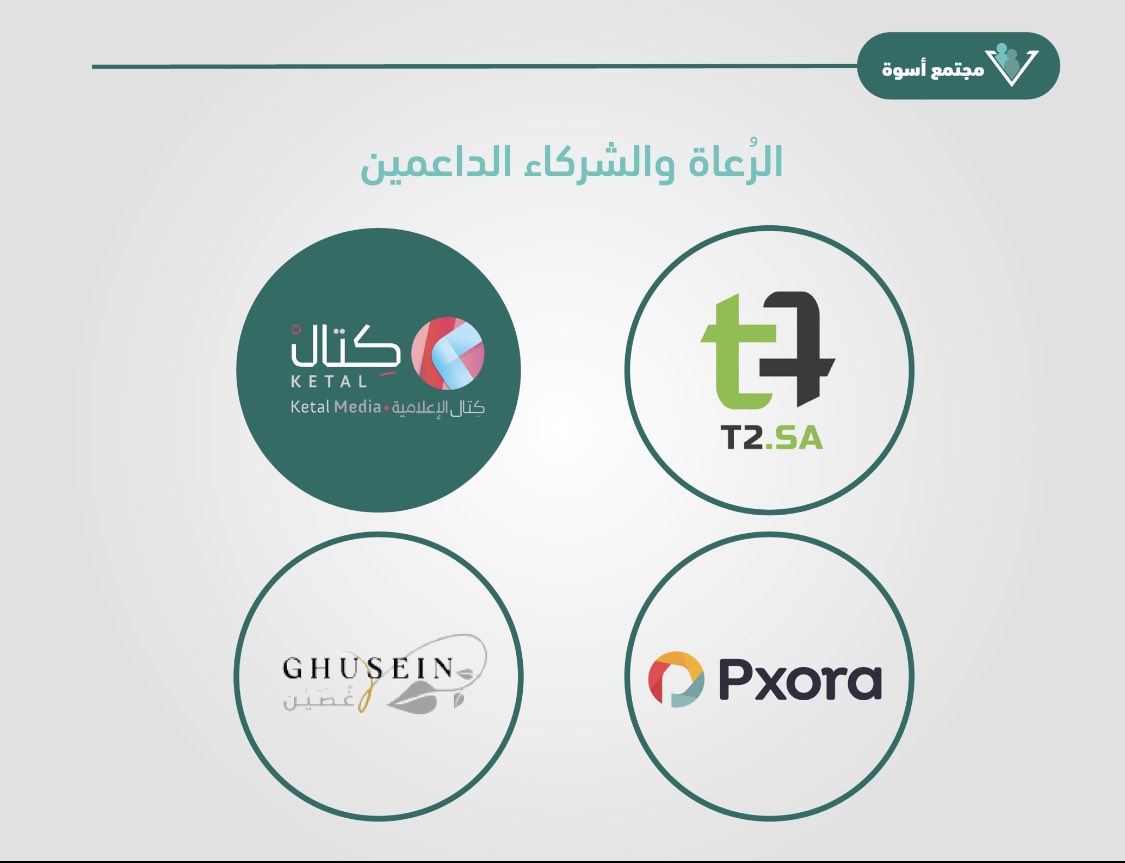 oswah_community's tweet photo. شكراً لرعاة اللقاء ✨🙏

الداعمين بهدف تحقيق الأثر ، وتعاونهم بتحقيق المسؤولية المجتمعية . https://t.co/URFuS5XOkW