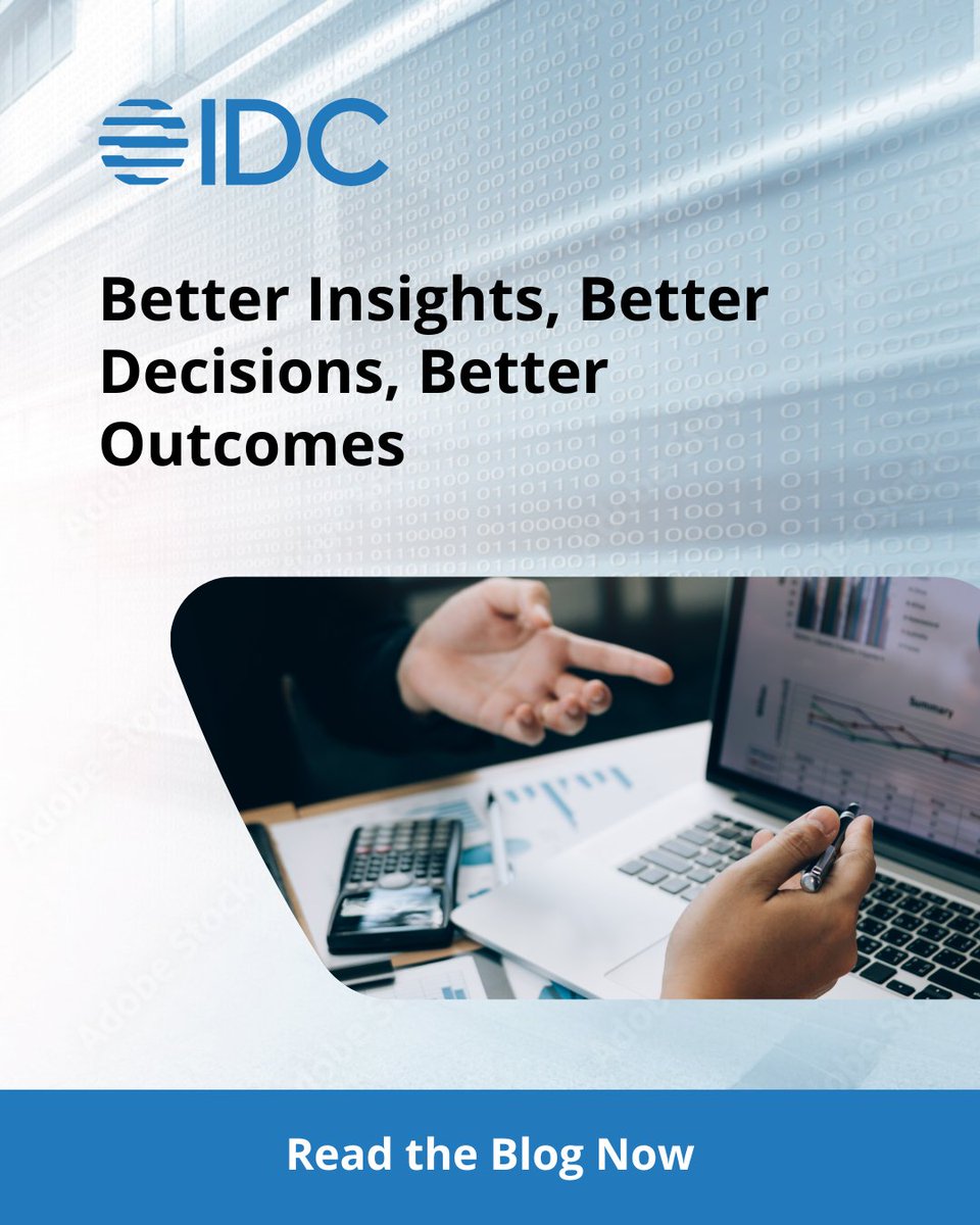 FX_LARROCHE's tweet image. IDC compares real insights from your company to the insights we have from our global market data, to give you the insight how you compare to similar organizations.

Read the #IDCBlog, &quot;Better Insights, Better Decisions, Better Outcomes&quot;, to learn more: …