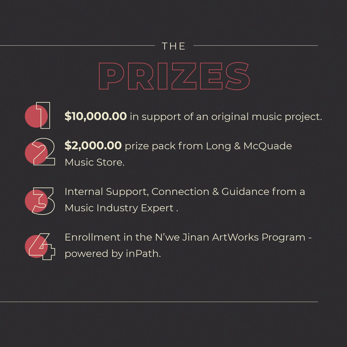 ❗️All applications and nominations for Neebin's Music Fund are due TOMORROW ❗️

Do you know an Indigenous artist who could benefit from some financial support to kickstart their musical career? Is it you? If you fit the criteria below, apply here: ow.ly/mOyu50PlVvu