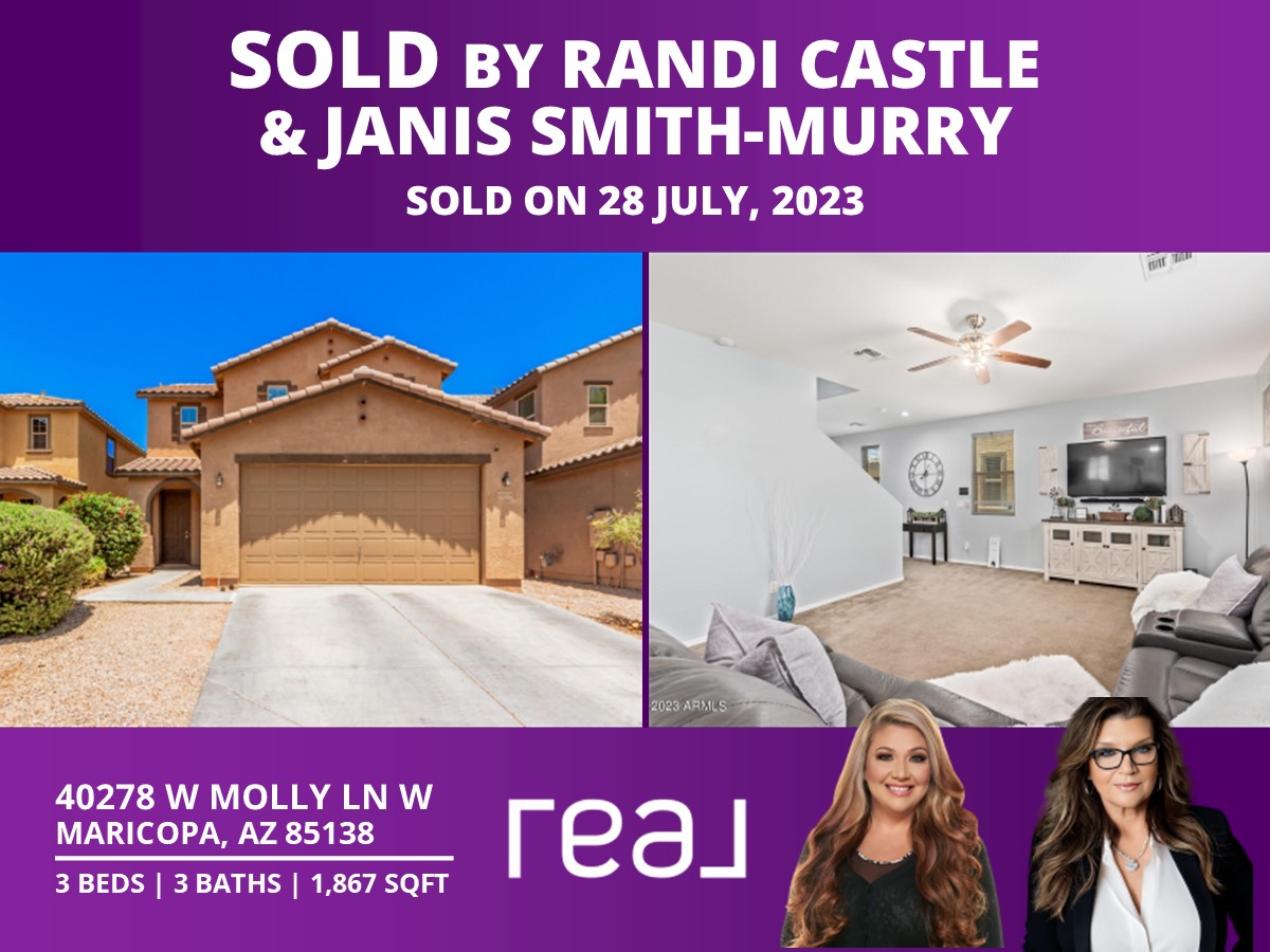 40278 W Molly Ln, Maricopa, AZ 85138 - Sold by Randi & Janis on July 28, 2023!

#randicastle007 #marketingmadness #mls #realtor #sellahome #sellfast #sellfortopdollar #sellmyhouse #topdollar #zillow #relocatetoarizona #arizona #maricopa