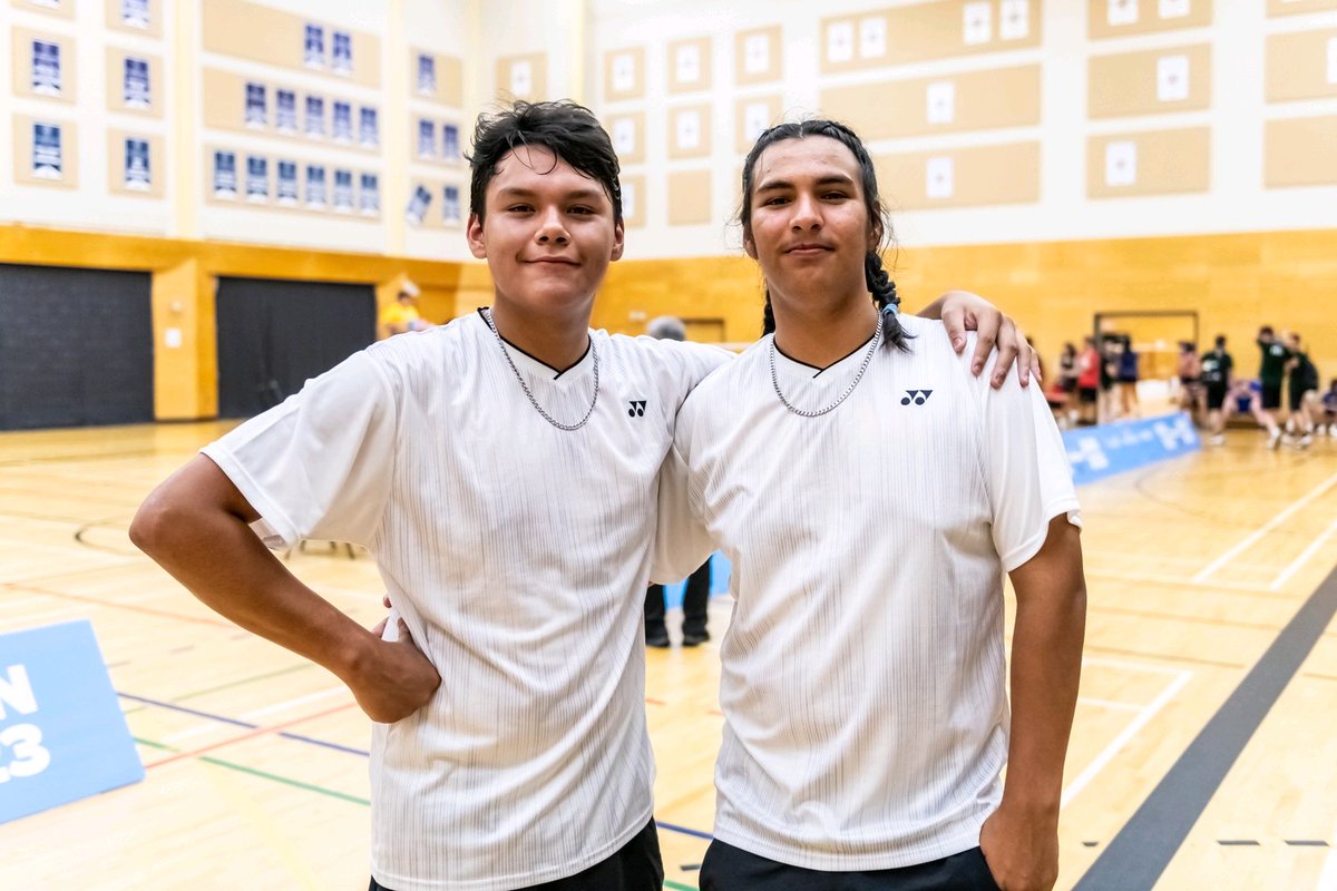 ndnsports's tweet photo. Team Saskatchewan/NAIG Keston Gerard and Josh Jackson each won a pair of medals in U19 Badminton at the 2023 North American Indigenous Games in Halifax, Nova Scotia.
#NativePreps #FirstNations #NAIG

https://t.co/bDdcVdmPhh https://t.co/ghOanwuc70