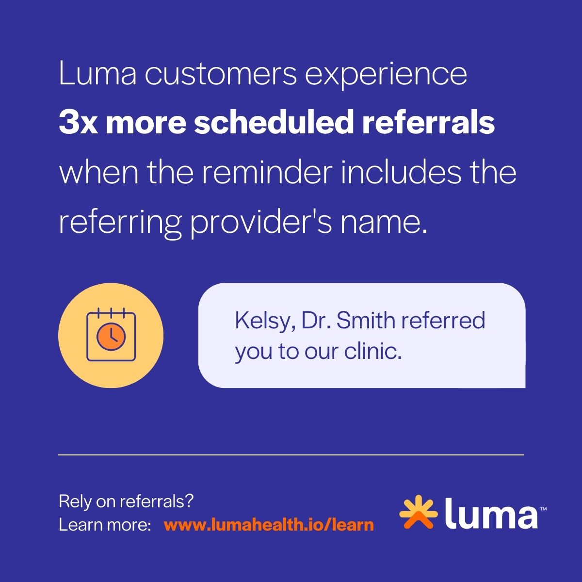 Get more referred patients in the door with data-driven Luma Bedrock best practices like these. Check out this free resource to learn more: hubs.li/Q01ZpWK80