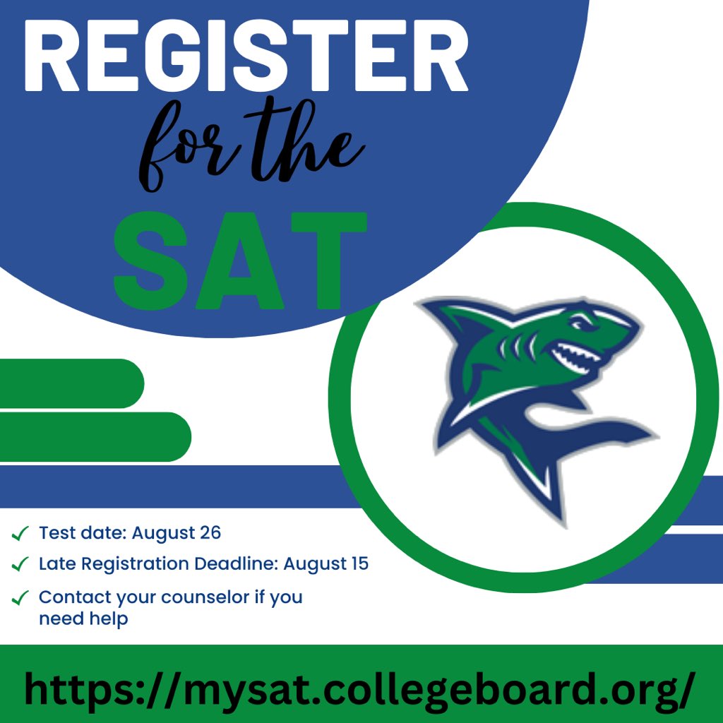 Bull Sharks, register for the next SAT! #SAT #bullsharks