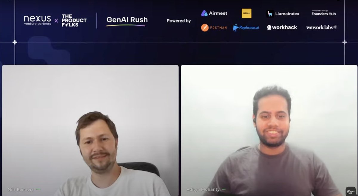 NehalBaheti's tweet image. 📚 Mind-blowing insights from #GenerativeAI cohort, Session- 7 by @TheProductfolks ! 🚀 Grateful to @Nils_Reimers  for sharing knowledge and expertise! 👏 

Here's a summary:
Cohere: NLP Foundation Models as a Service- Generate, Text Understanding.👇
#LearnWithTPF